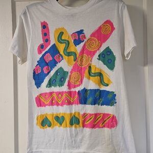90's Colorful Kids' Abstract Tee